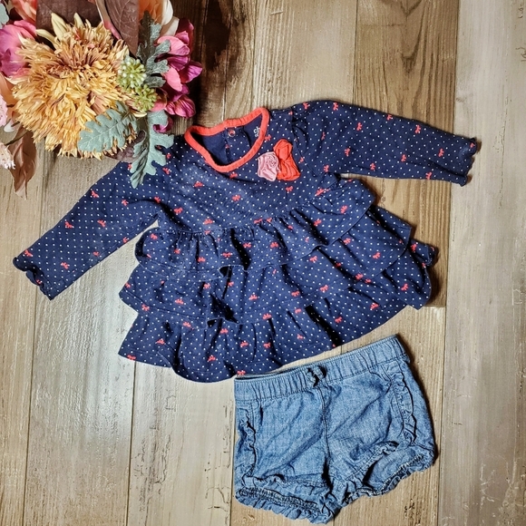 Child of Mine by Carter's and Old Navy Baby Girl 2pc Outfit Bundle 6-9m EUC - Picture 1 of 14